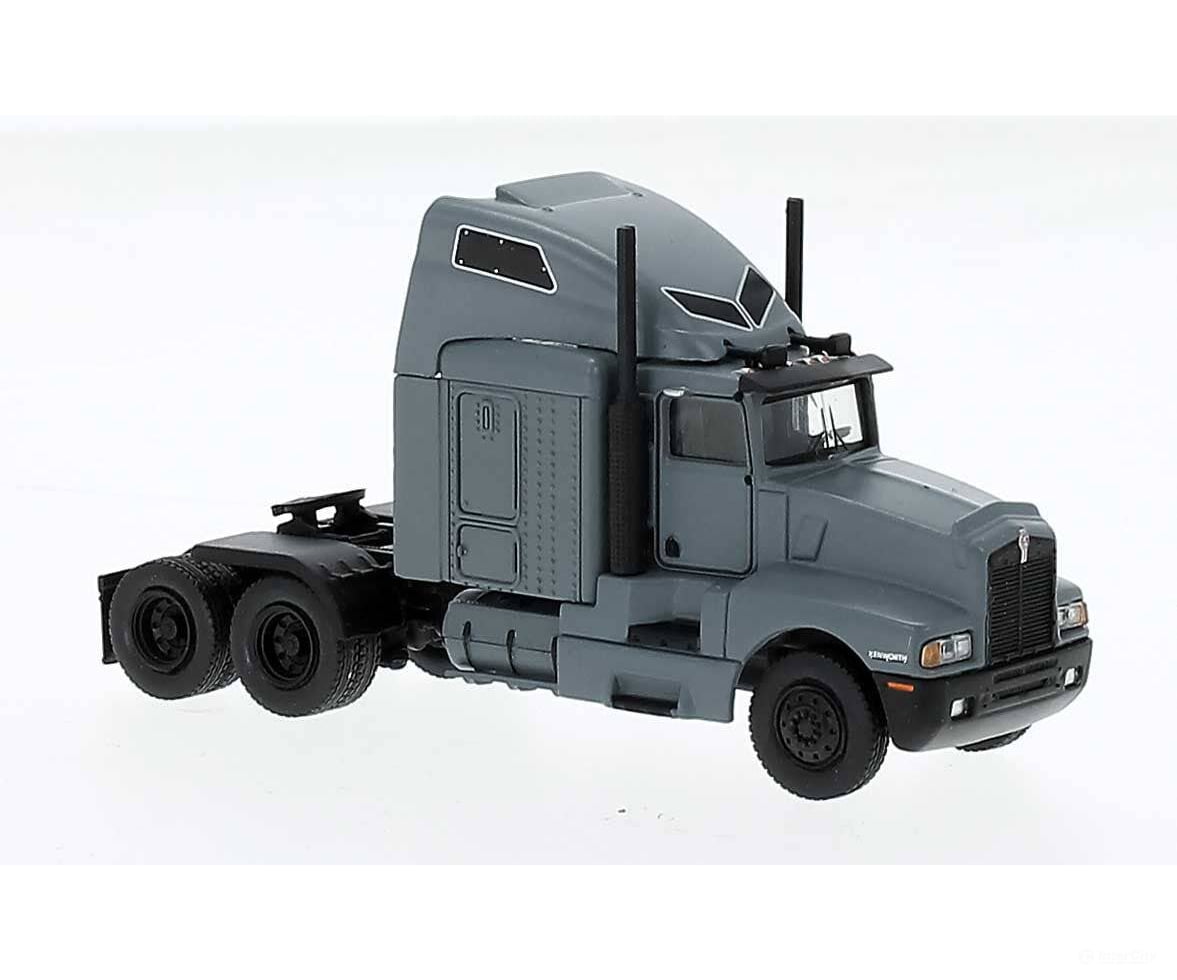 Brekina Ho 85928 1984 Kenworth T600 Sleeper-Cab Tractor Only - Assembled Matte Gray Cars & Trucks