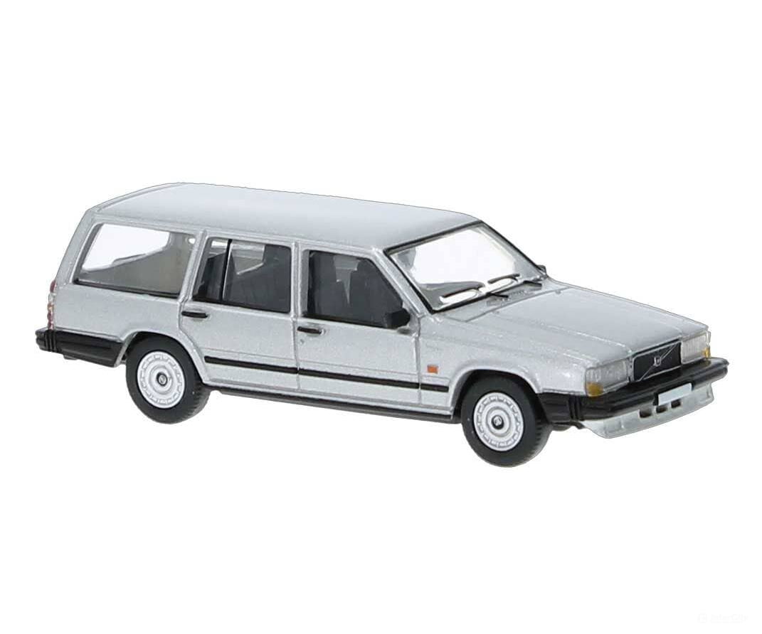 Brekina HO PCX870664 1984 Volvo 740 Station Wagon - Assembled - Silver Cars & Trucks