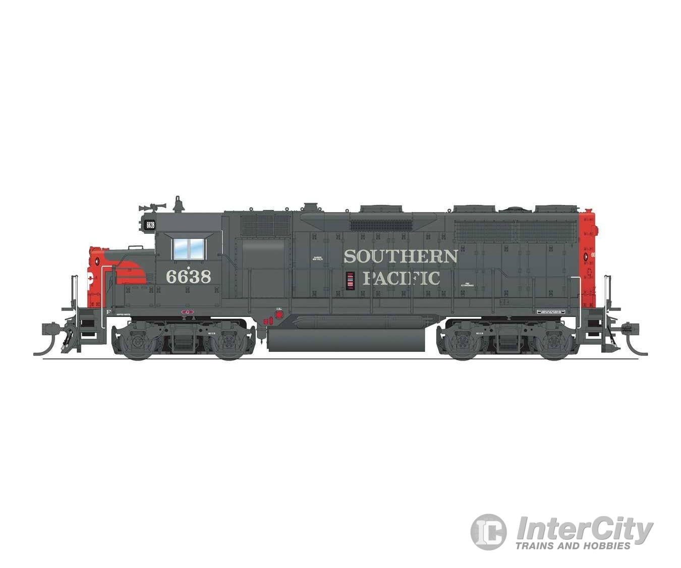 Broadway Limited Imports HO 8934 EMD GP35 Low Nose - Sound and DCC - Paragon4(TM) - Southern Pacific #6652 (gray red SP