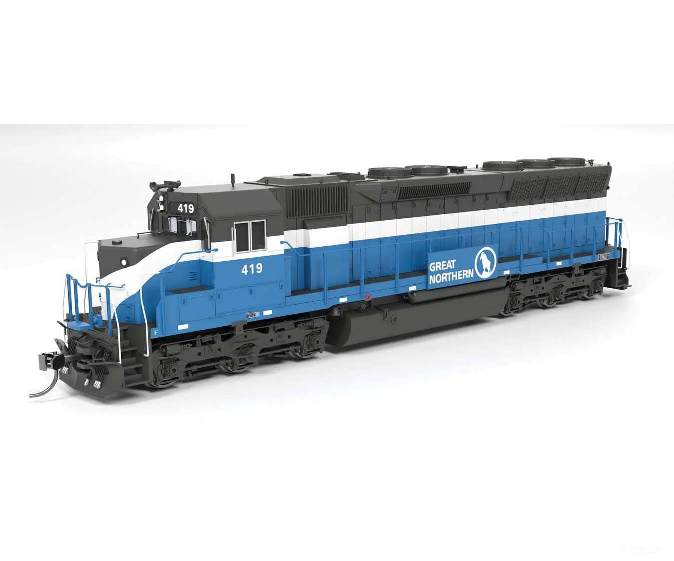 Broadway Limited Imports HO 9803 EMD SD45 - Sound and DCC - Paragon4(TM) - Great Northern #424 (Big Sky Blue gray