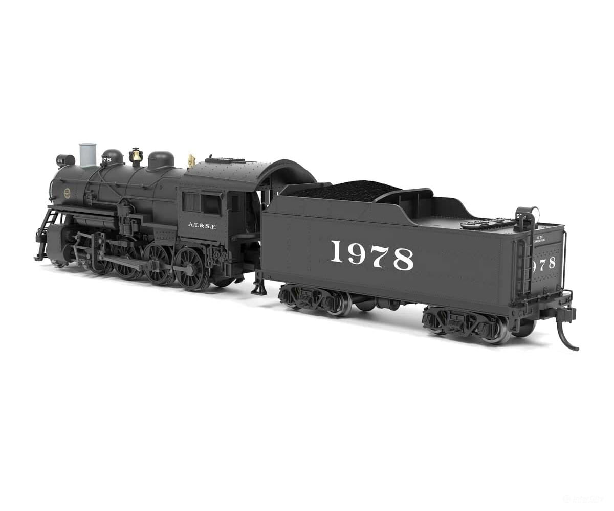 Broadway Limited Imports N 8376 2-8-0 Consolidation - Sound Smoke and DCC Paragon4(TM) - Santa Fe #1978 (black silver)