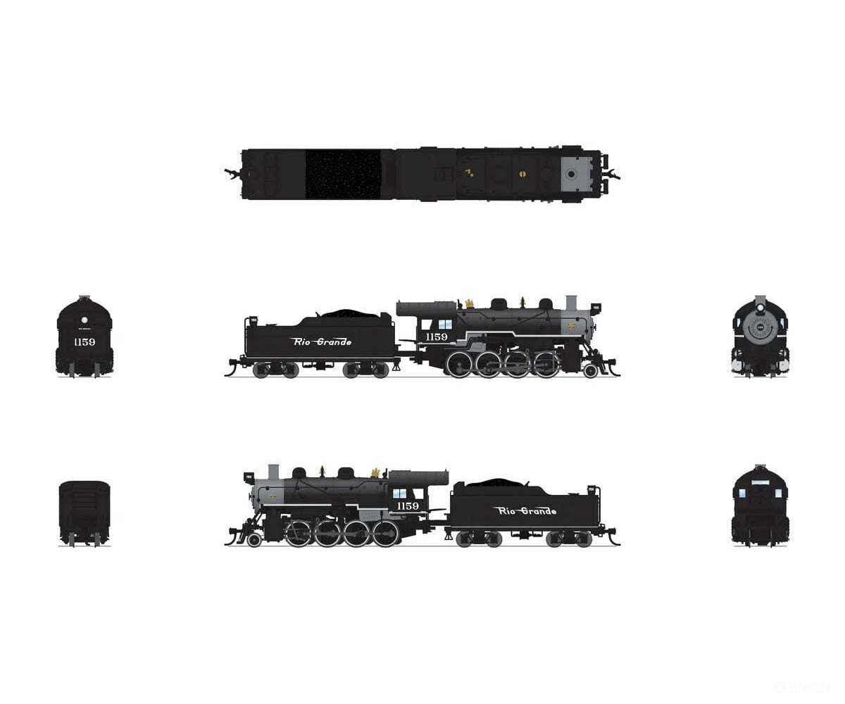 Broadway Limited Imports N 8400 2-8-0 Consolidation - Standard DC - Stealth - Denver & Rio Grande Western #1159 (black