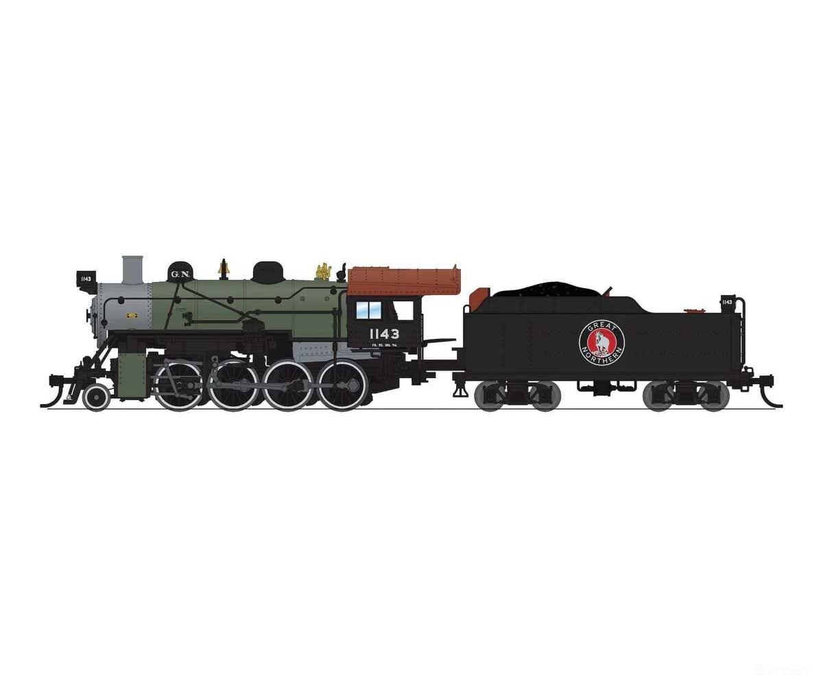 Broadway Limited Imports N 8401 2-8-0 Consolidation - Standard DC - Stealth - Great Northern #1143 (green black