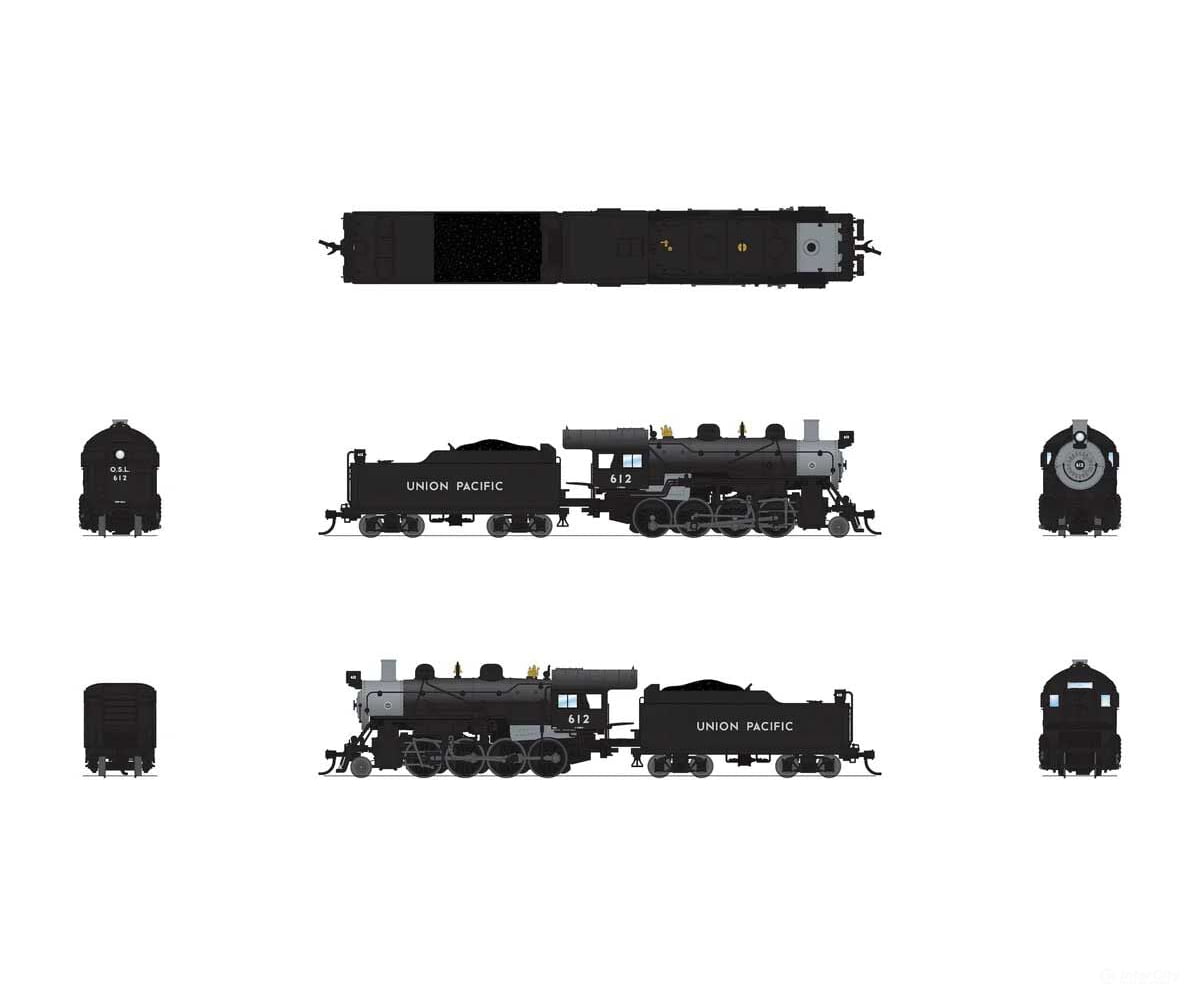 Broadway Limited Imports N 8405 2-8-0 Consolidation - Standard DC - Stealth - Union Pacific #612 (black graphite)