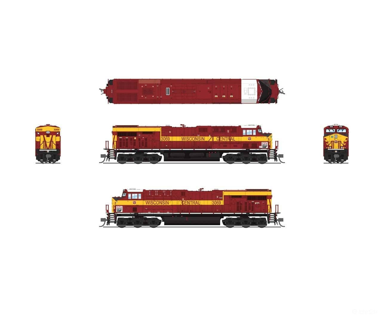 Broadway Limited Imports N 8612 Ge Es44Ac - Sound & Dcc Paragon4(Tm) Canadian National #3069