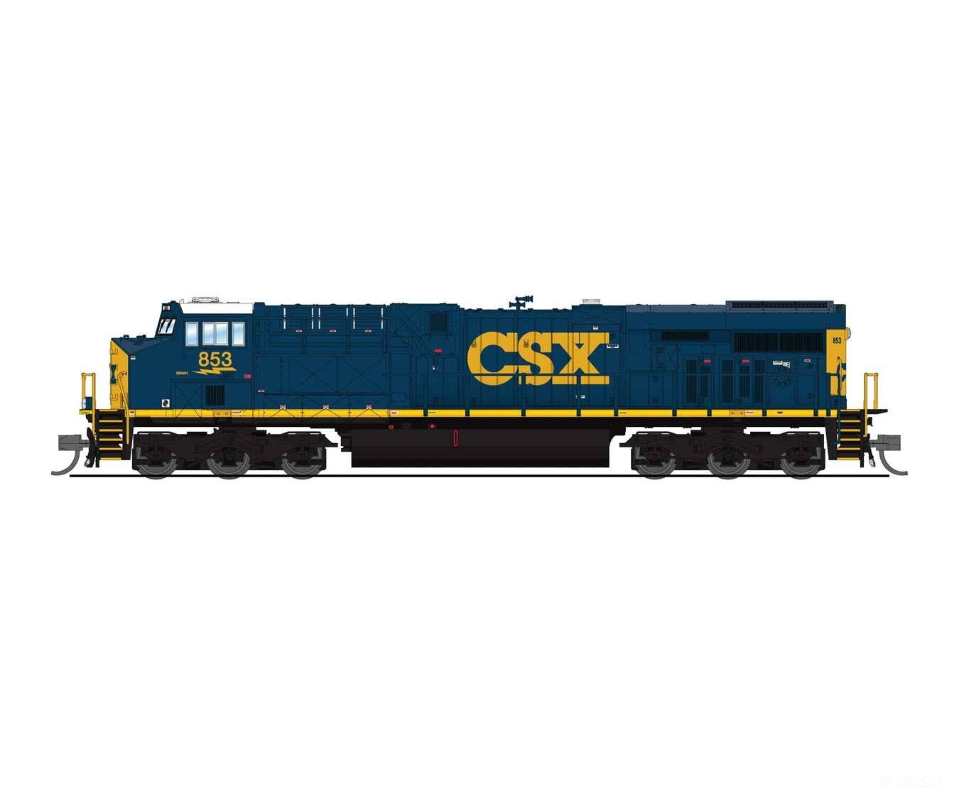 Broadway Limited Imports N 8617 Ge Es44Ac - Sound & Dcc Paragon4(Tm) Csx #853 (Yn3 Blue Yellow)