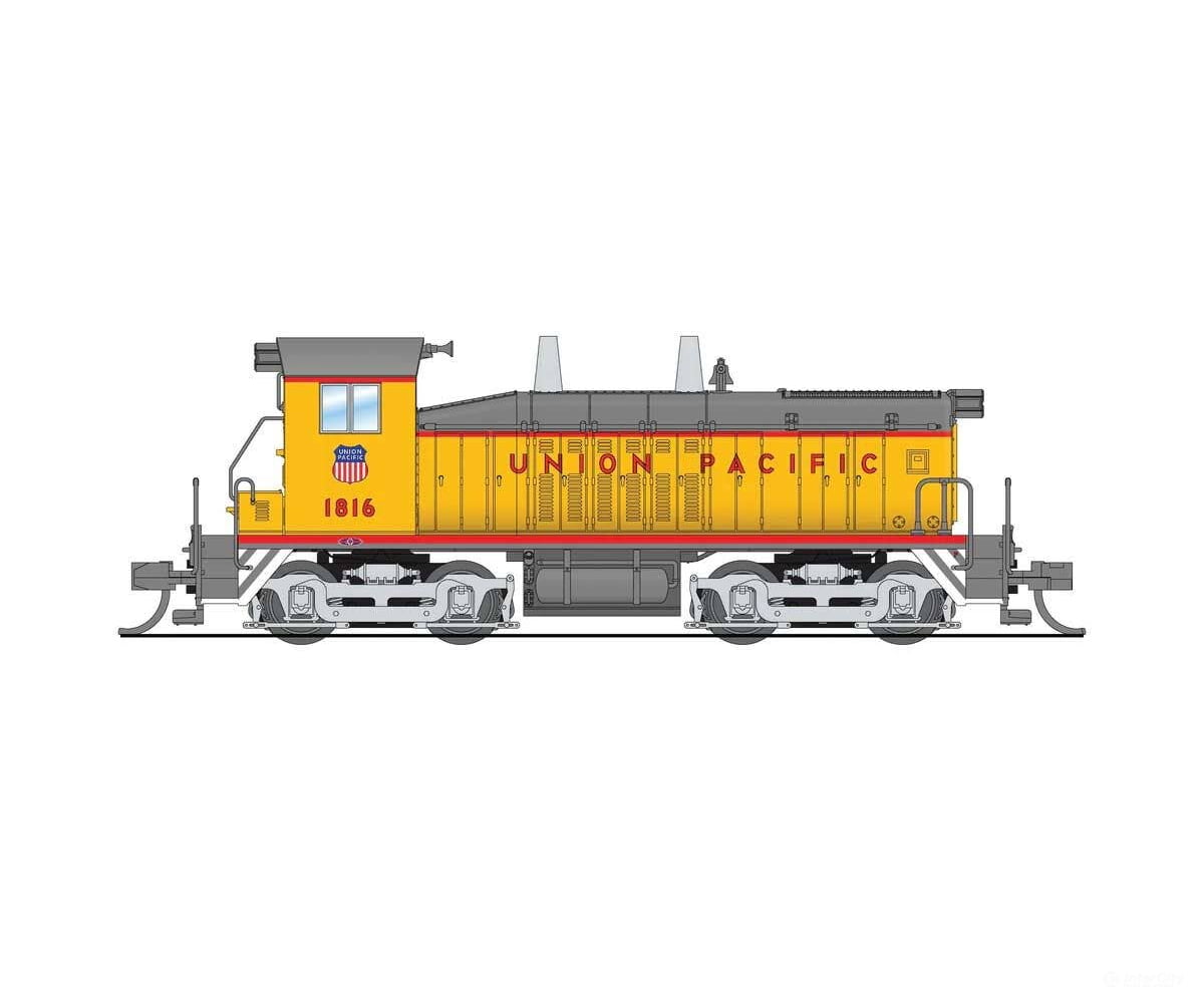 Broadway Limited Imports N 9350 EMD SW7 - Sound and DCC - Paragon4(TM) - Union Pacific #1816 (Armour Yellow gray red