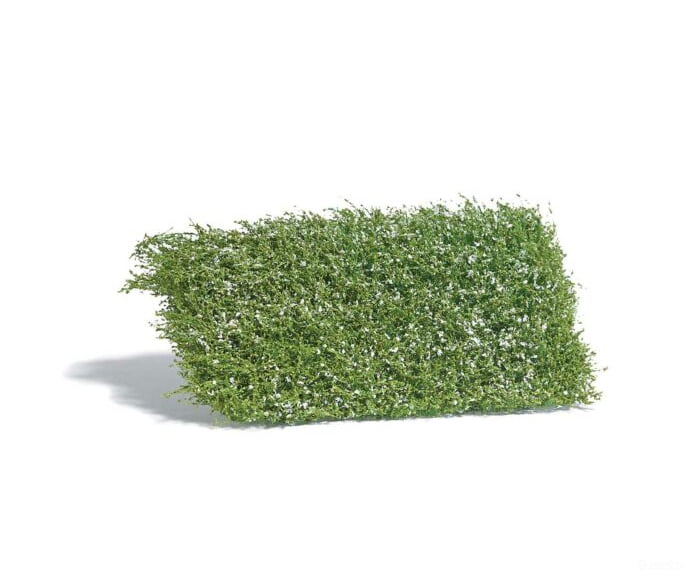 Busch 3595 Shrub Mat - White Flowering 4-3/4 X 3-1/8 1-3/8’ 12 8 3.5Cm Trees & Vegetation