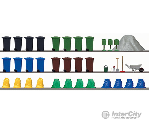 Busch Gmbh & Co Kg Ho 1136 Garbage Trash Set Scenery Details