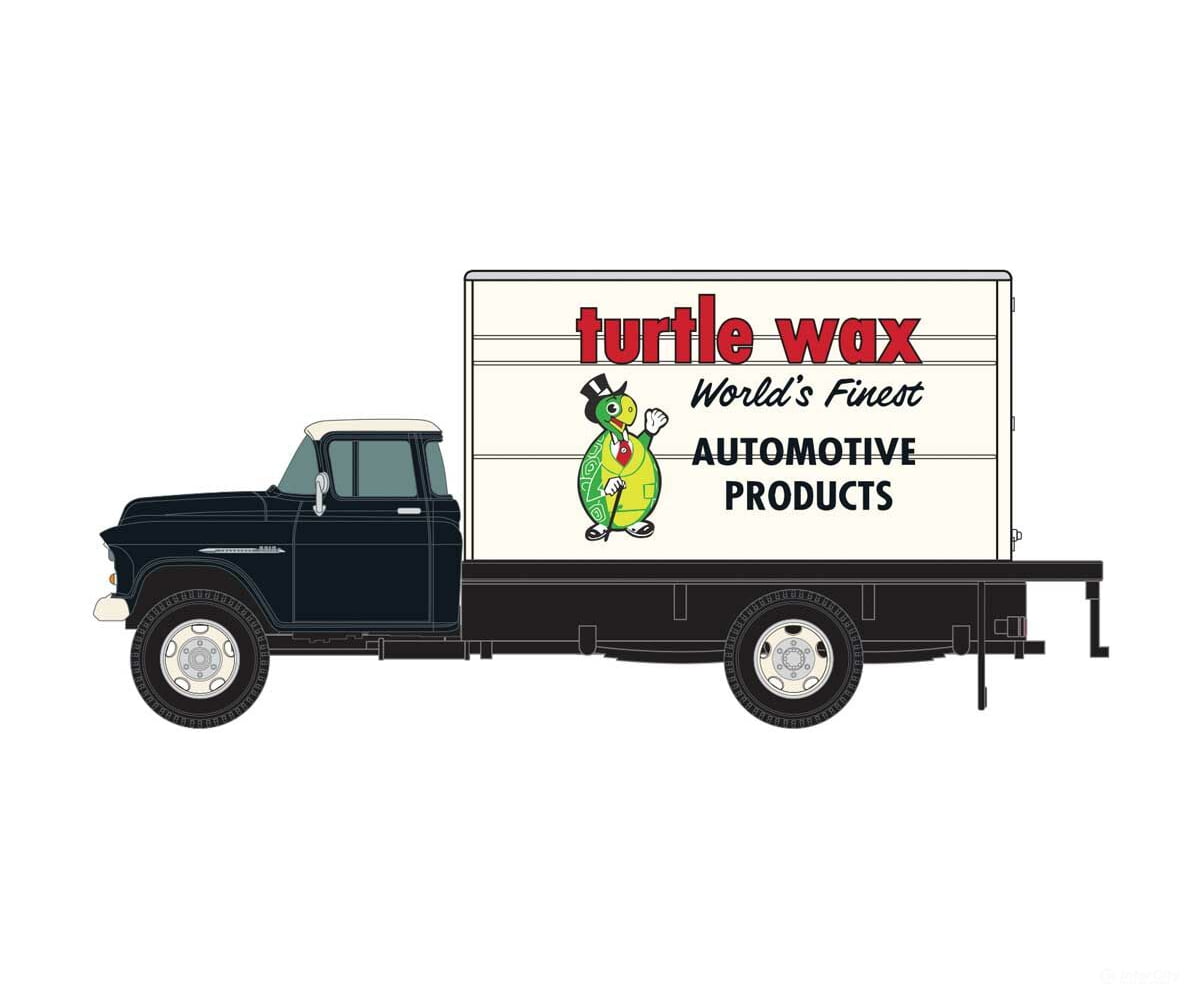 Classic Metal Works Ho 30570 1955 Chevrolet Box-Body Delivery Truck - Assembled -- Turtle Wax (White