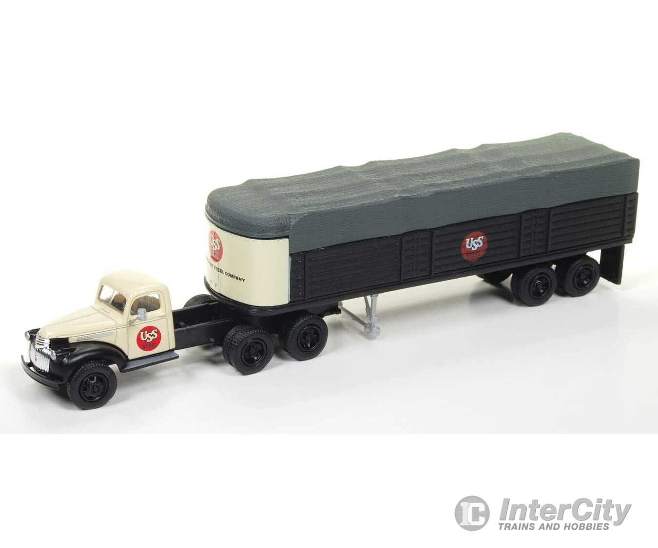 Classic Metal Works Ho 31168 1941-1946 Chevrolet Tractor W/Covered Wagon Trailer - Assembled Mini