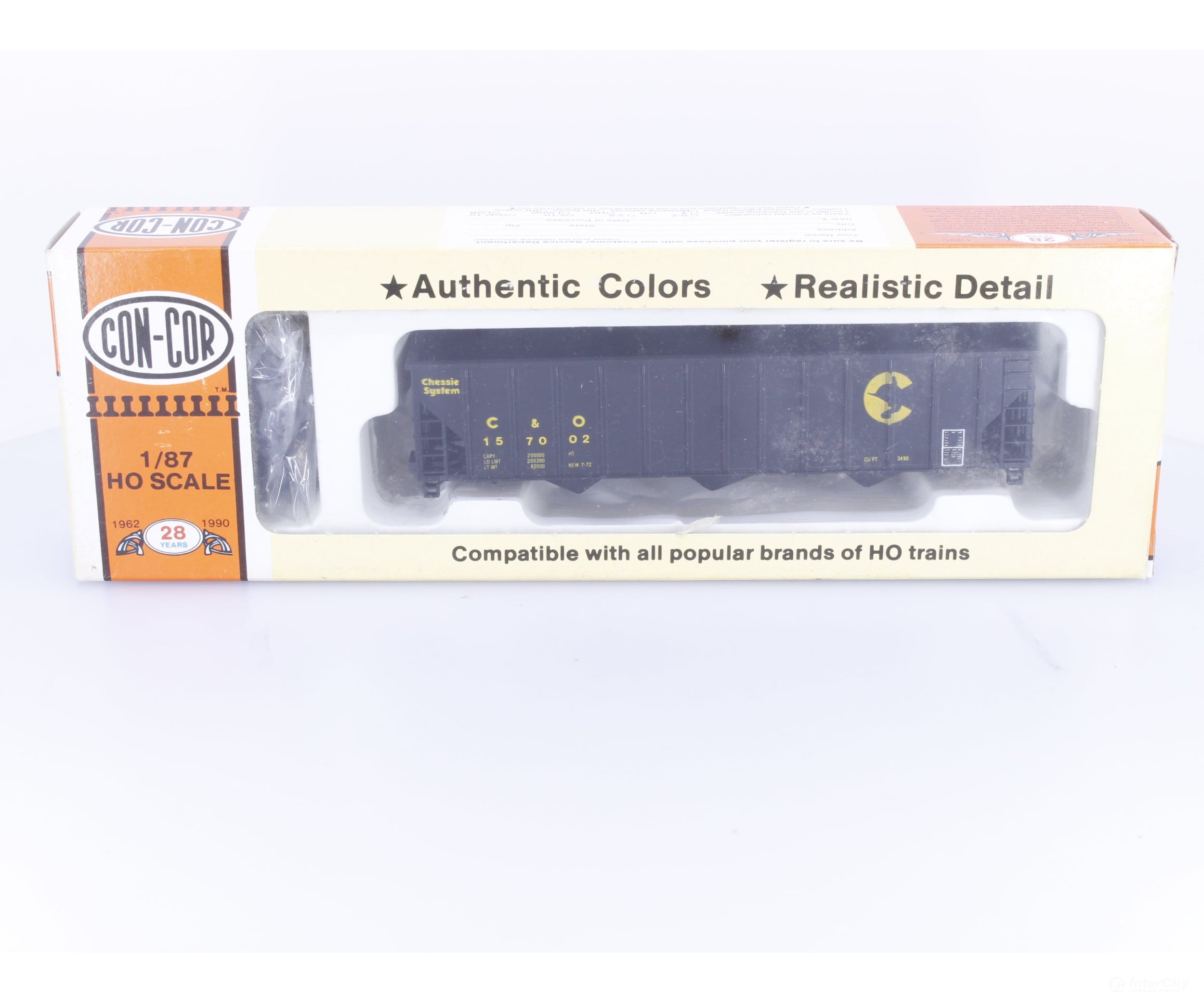 Con Cor 0001-504 HO 100 Ton Hopper Kit Chesapeake and Ohio (CO) 157002 - Freight Cars