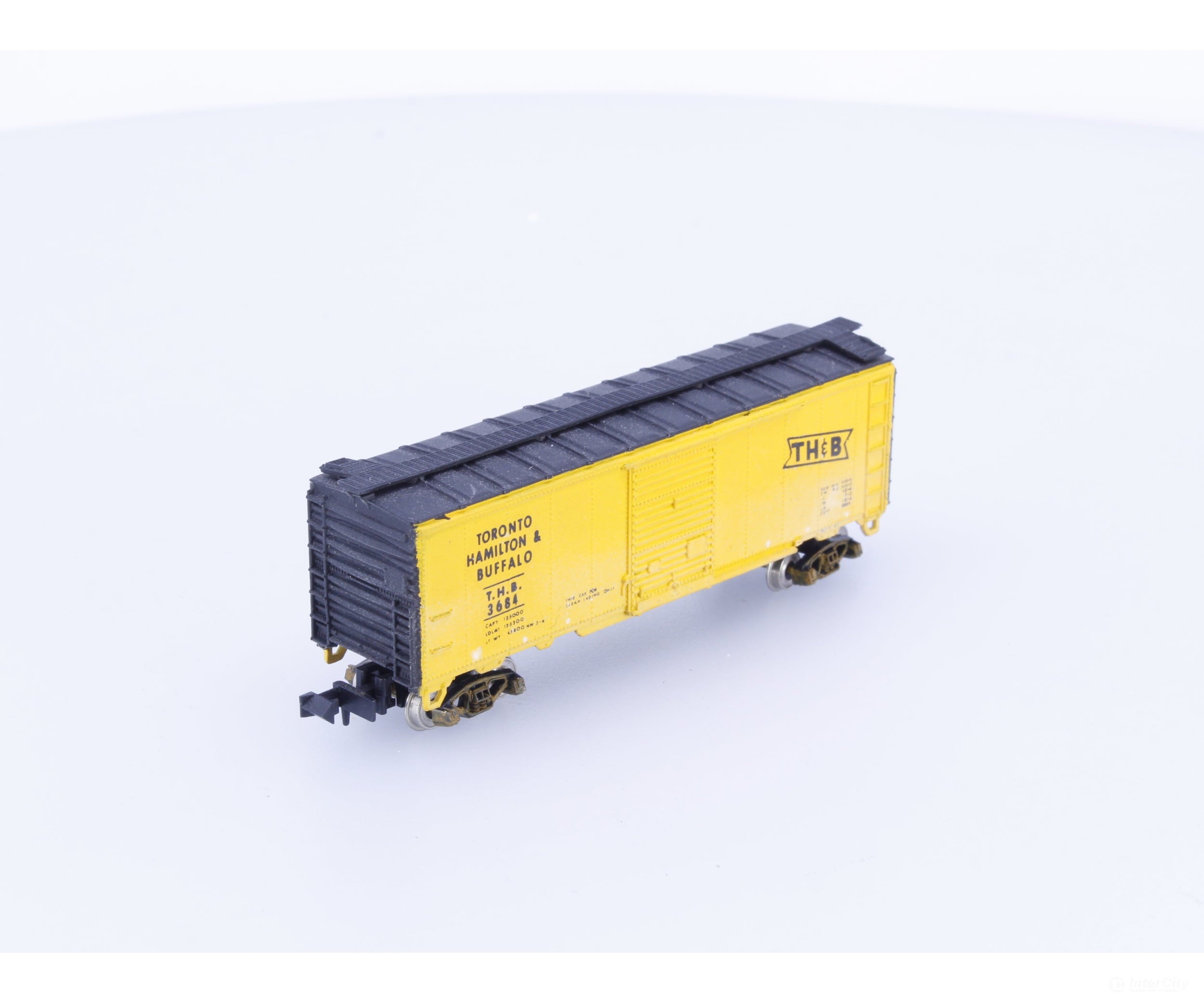 Con Cor 1235 N 40’ Single Door Boxcar Toronto Hamilton and Buffalo (THB) 3684 Freight Cars