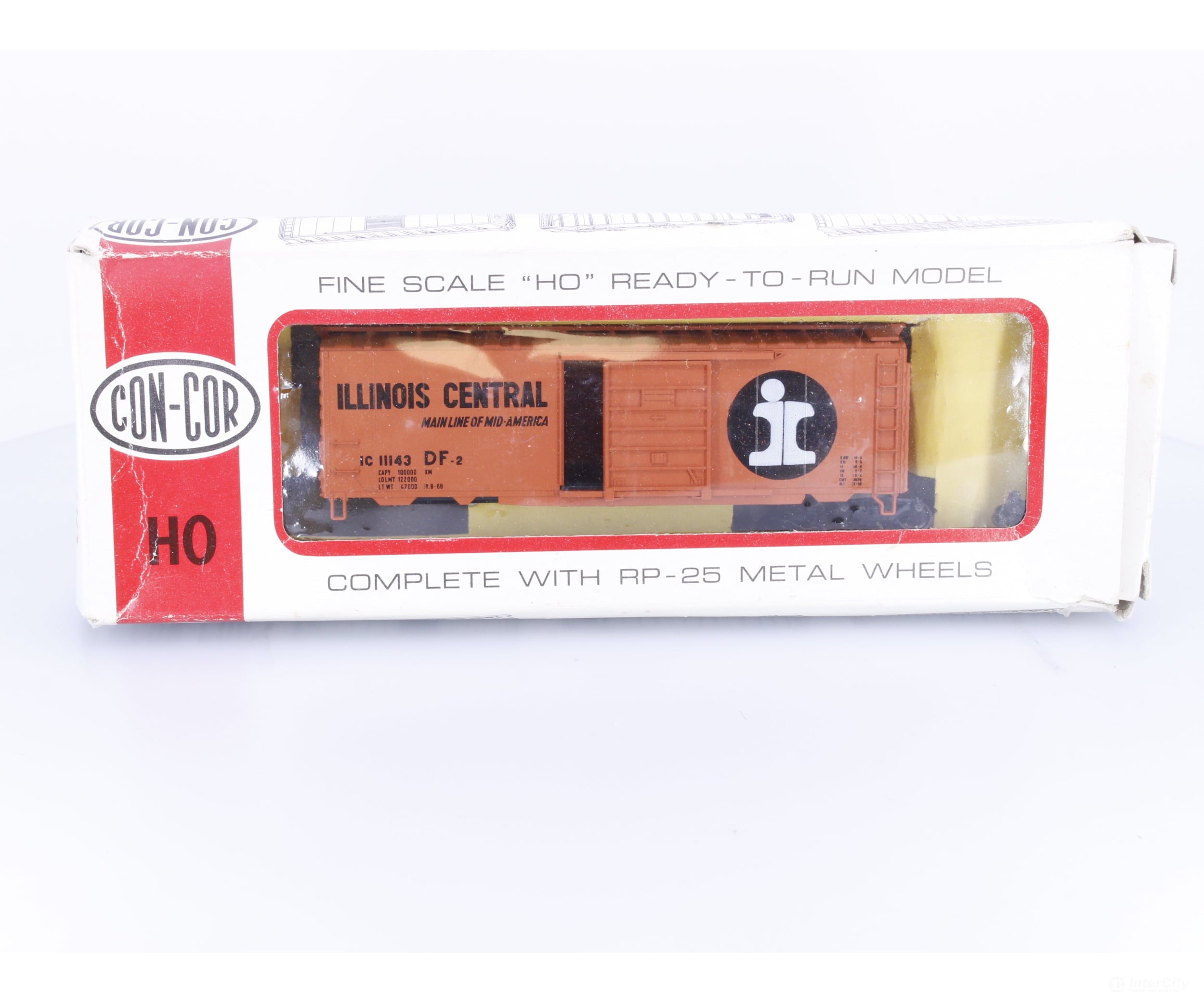 Con Cor 50291 HO 40’ Box Car Illinois Central (IC) DF-2 - Freight Cars