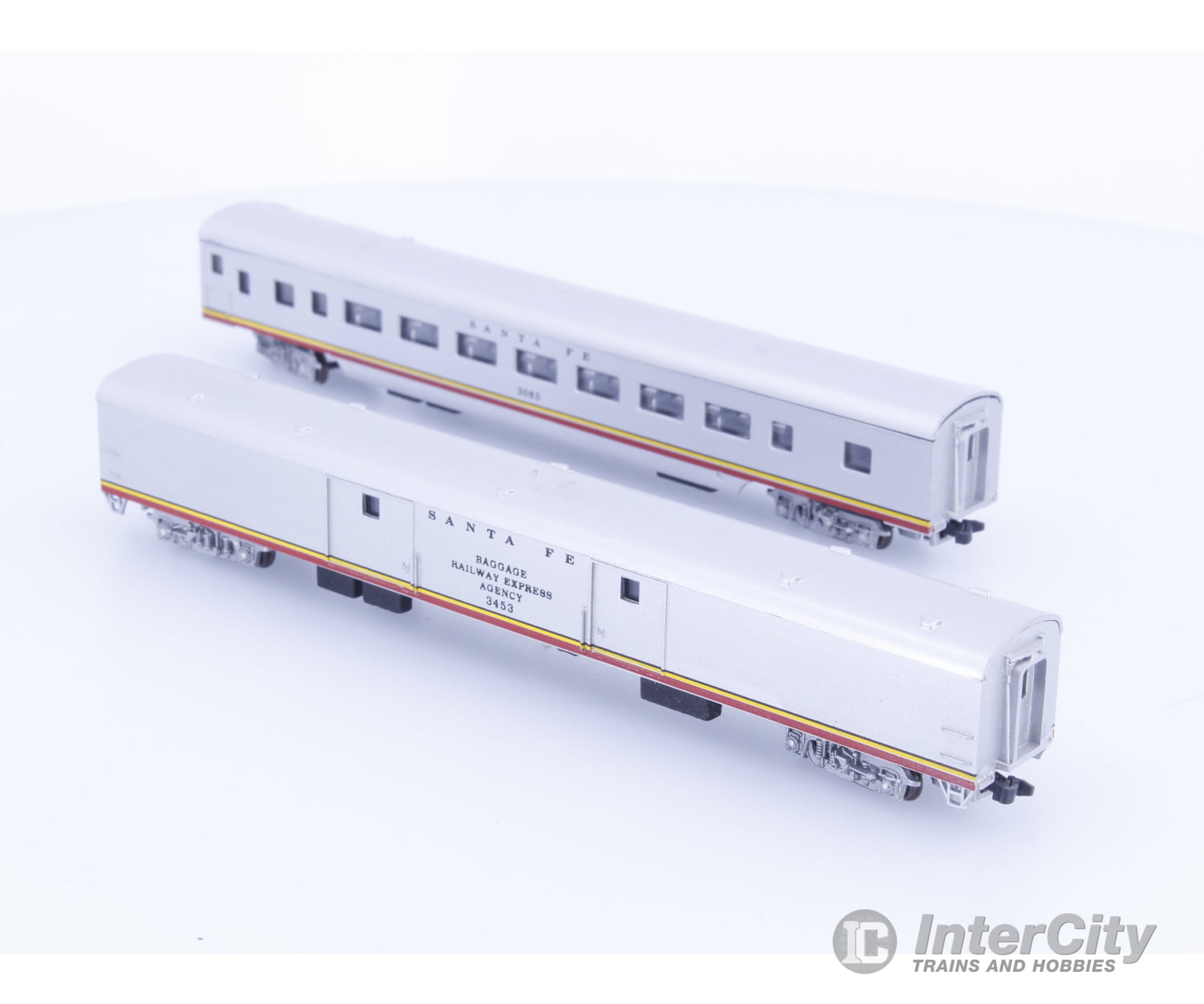 Con Cor SFBCPC N One Passenger Car One Baggage Express Car Santa Fe (SF) 3083,3453 Passenger Cars