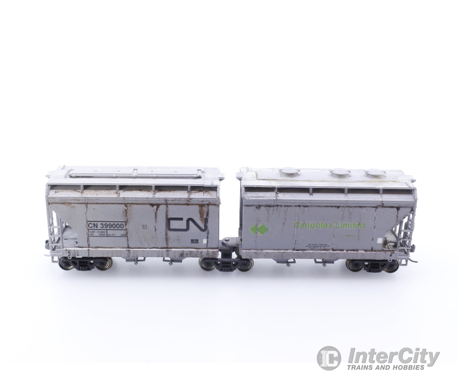 Custom Build CNH HO 2 Custom Made and Weathered Hoppers Canadian National (CN) 39900 Freight Cars
