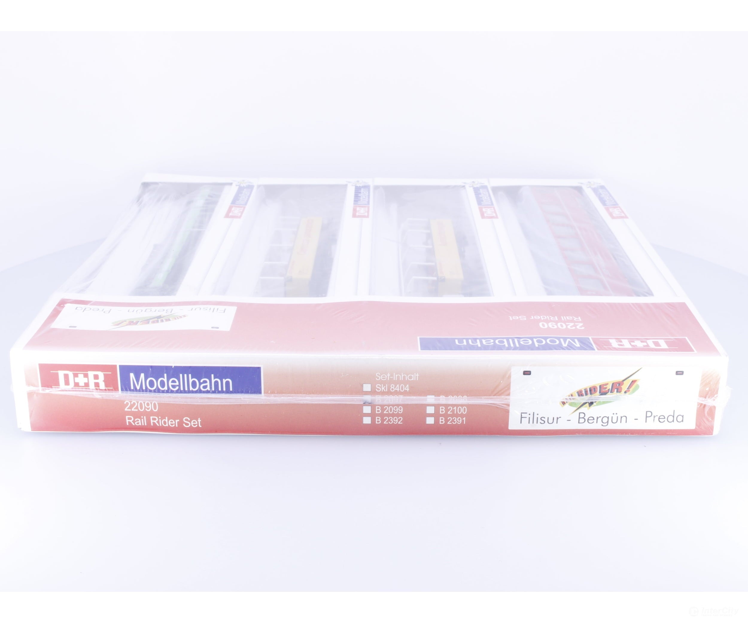 D + R Modellbahn 22090 HOm RhB Rail Rider Passenger Car 4 Piece Set 8404 2098 2097 2392 - European Passenger Cars