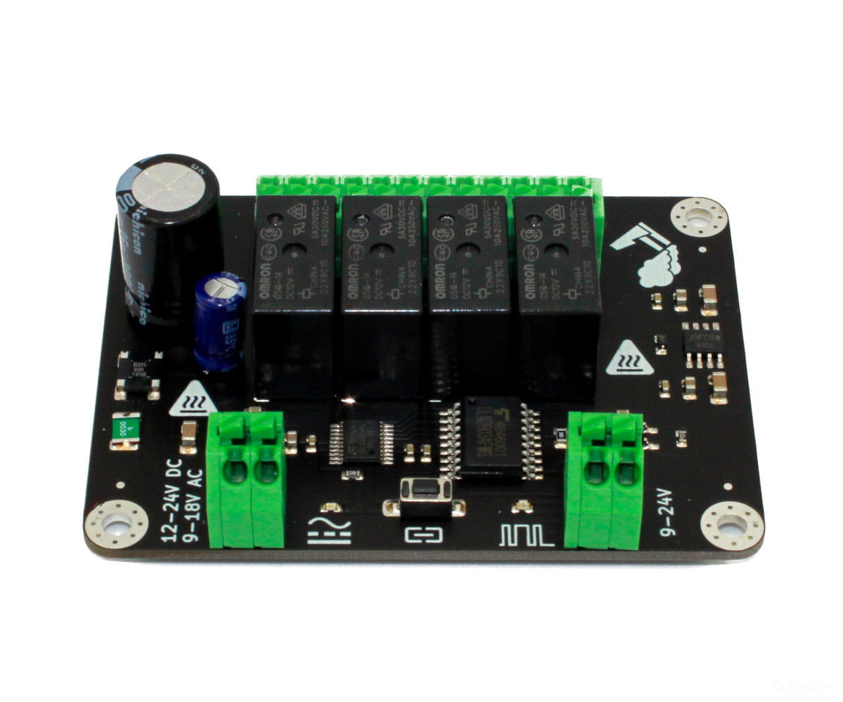 Decoderwerk 10403 4-channel relay decoder for switching various loads using 4 changeover relays (DCC + Motorola)
