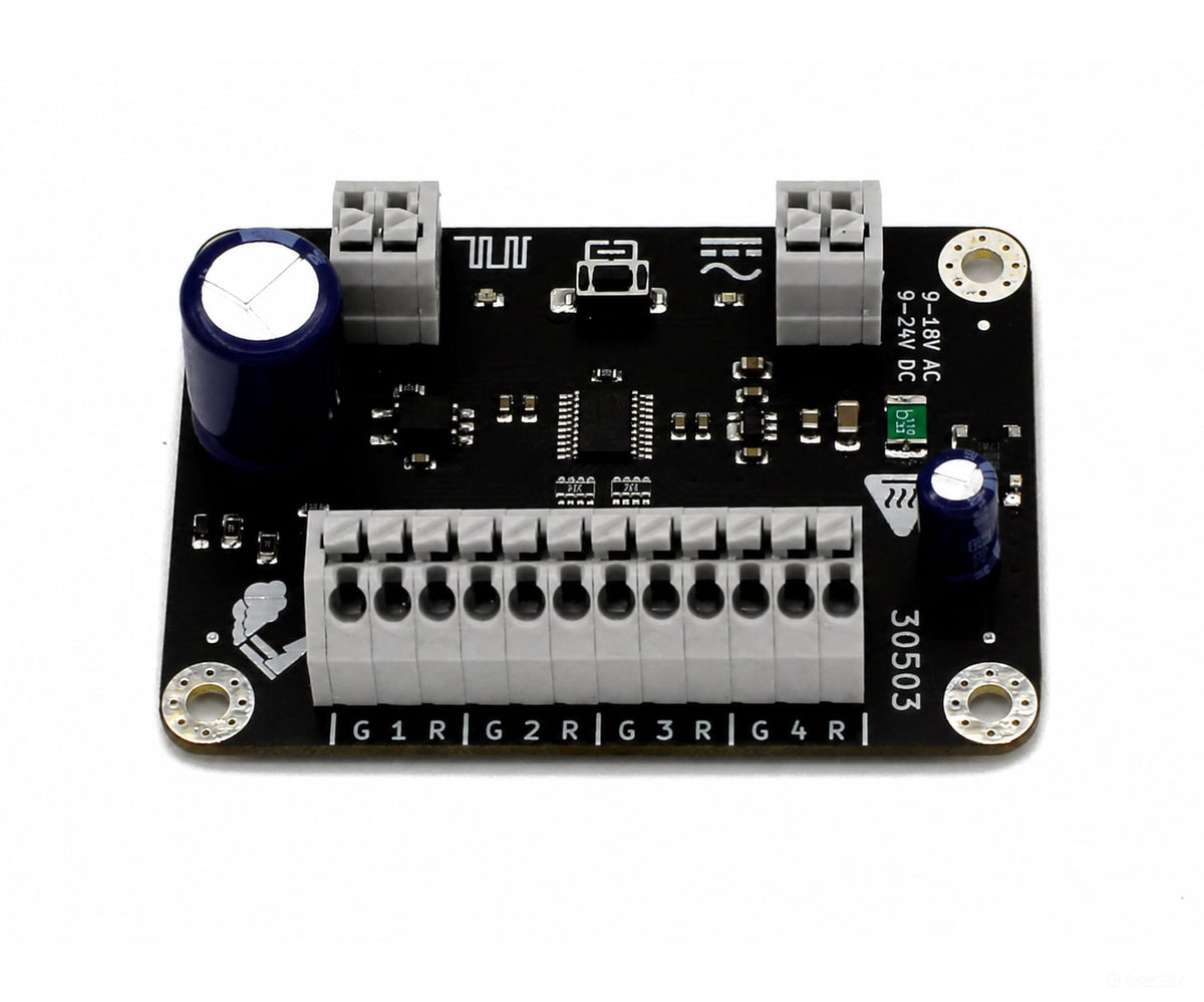 Decoderwerk 30503 4-channel decoder for controlling 4 solenoid-operated turnouts using AC power (DCC + Motorola)