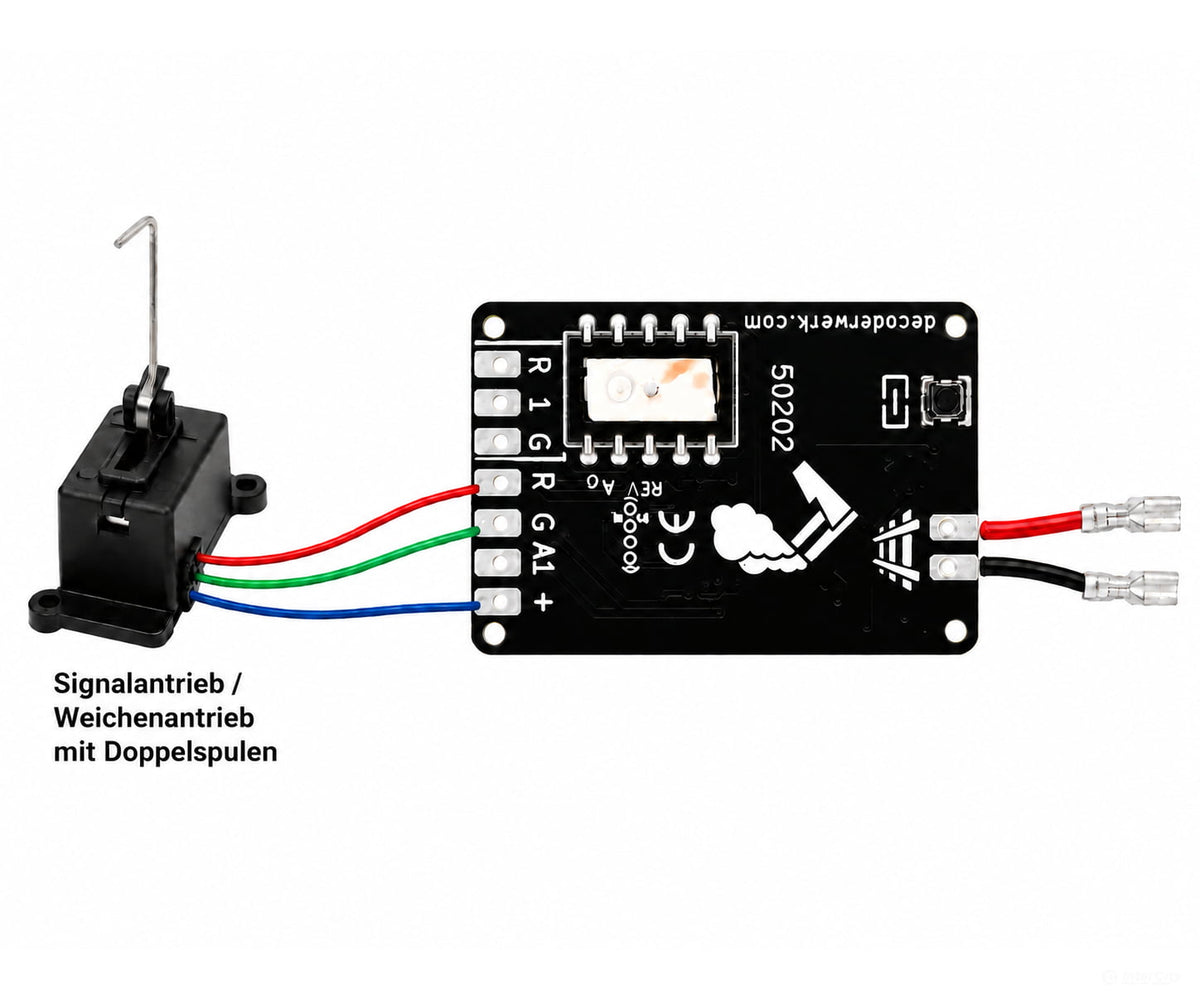 Decoderwerk 50202 C-Track signal decoder for semaphore signals with bistable relay for train control (DCC + Motorola)
