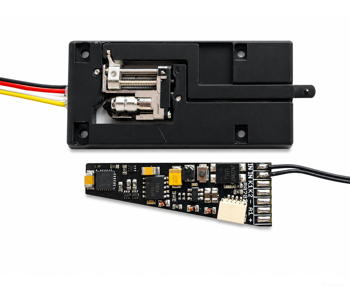 Decoderwerk 80202 Motorized digital turnout drive for Tillig TT track with roadbed RailCom (DCC + Motorola) - Track
