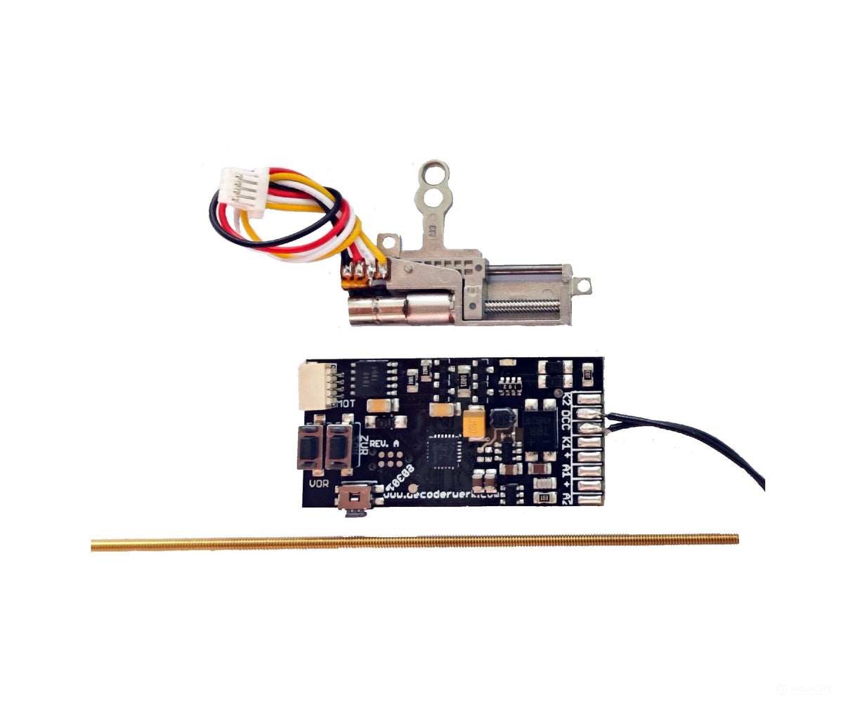 Decoderwerk 80301 Universal motorized under-floor turnout drive with decoder RailCom (DCC + Motorola) - WEICHENANTRIEBE