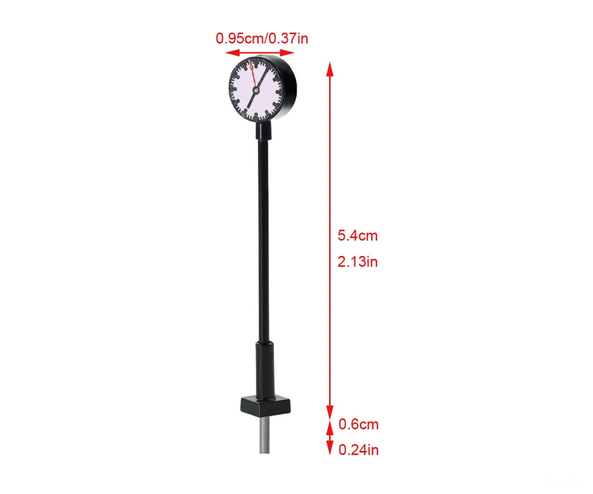 Decoderwerk A002 Illuminated station clock adjustable length suitable for H0 scale - Lighting & Electronics