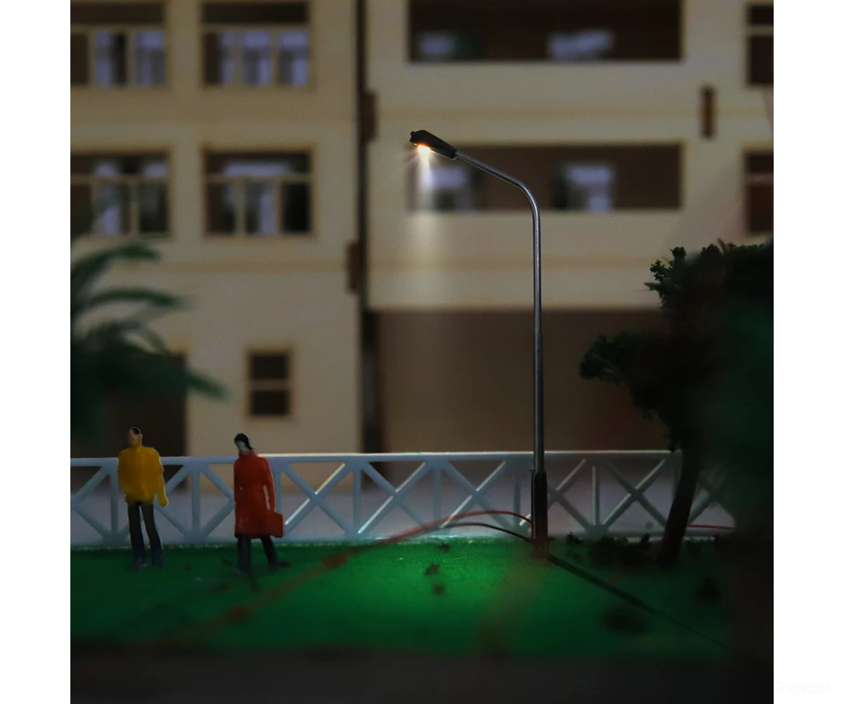 Decoderwerk A004 10x Station and street lamp height-adjustable suitable for N + H0 scales - Lighting & Electronics