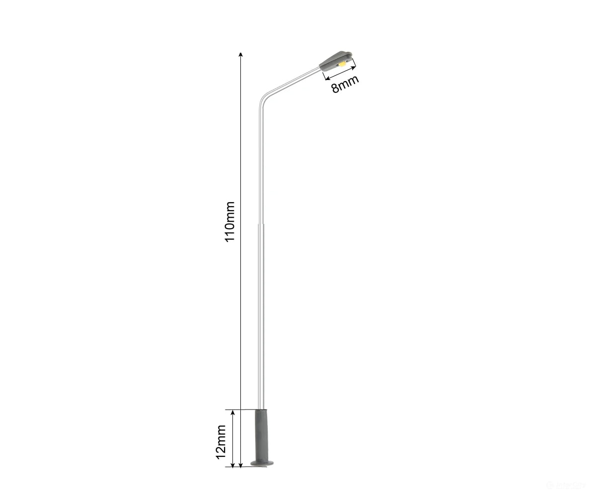 Decoderwerk A004 10x Station and street lamp height-adjustable suitable for N + H0 scales - Lighting & Electronics