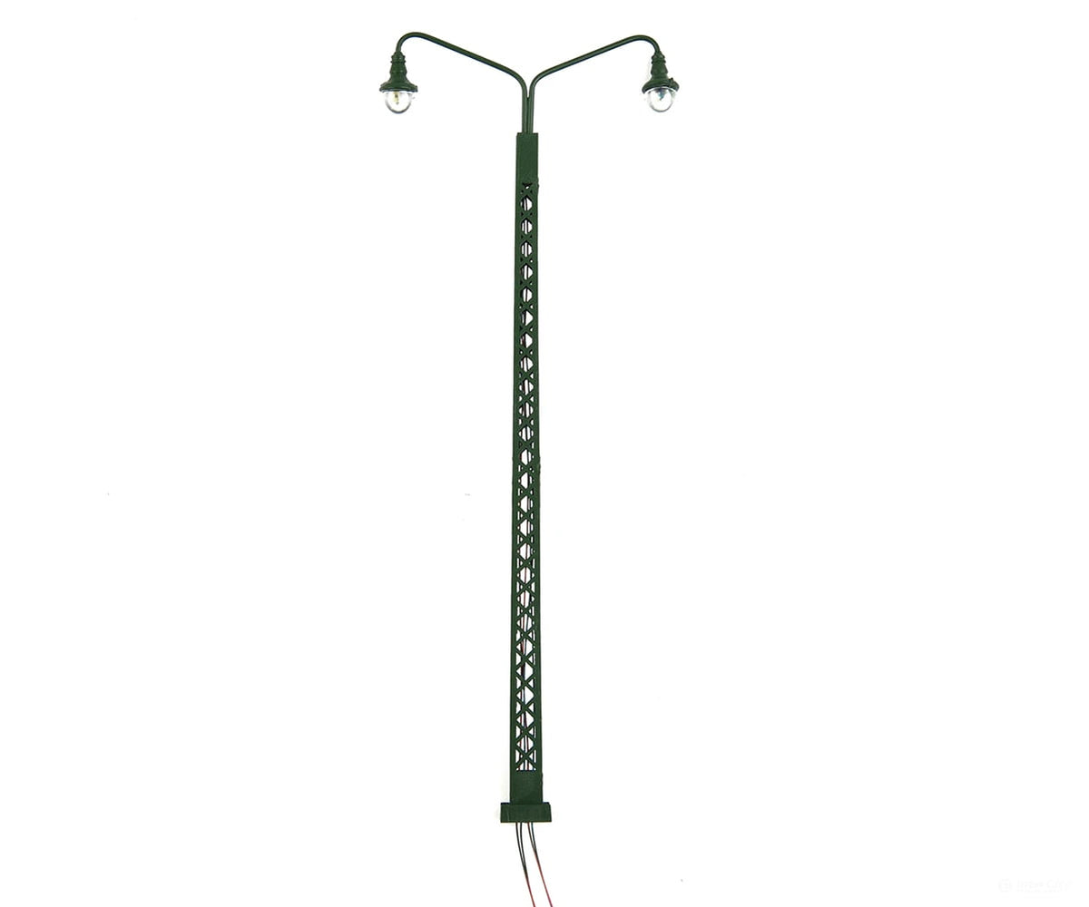 Decoderwerk A005 5x Green twin-light lattice-mast lamp warm white suitable for H0 scale - Lighting & Electronics