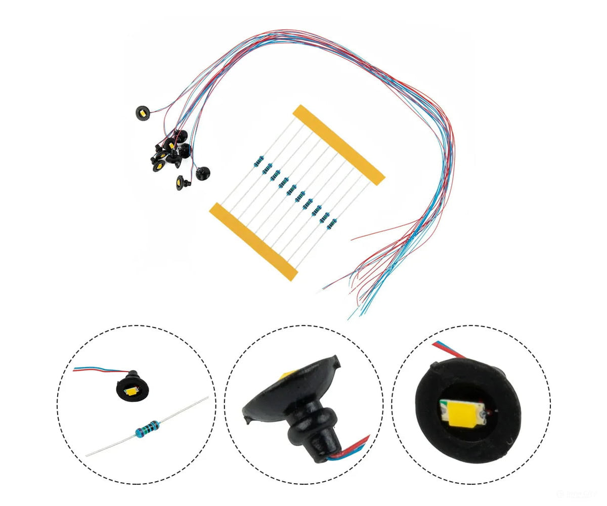 Decoderwerk A010 5x Metal station and street lamp handmade H0 scale - Lighting & Electronics