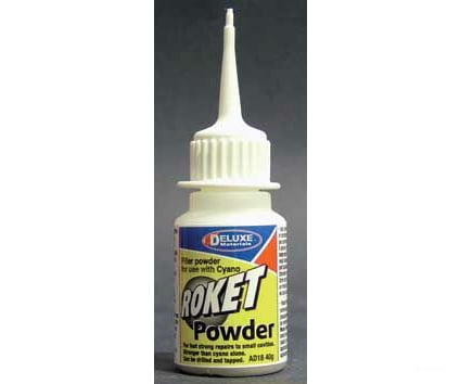 Deluxe Materials Ltd Ad18 Roket Powder -- Ca Filler - 1.4Oz 40G Glues & Adhesives