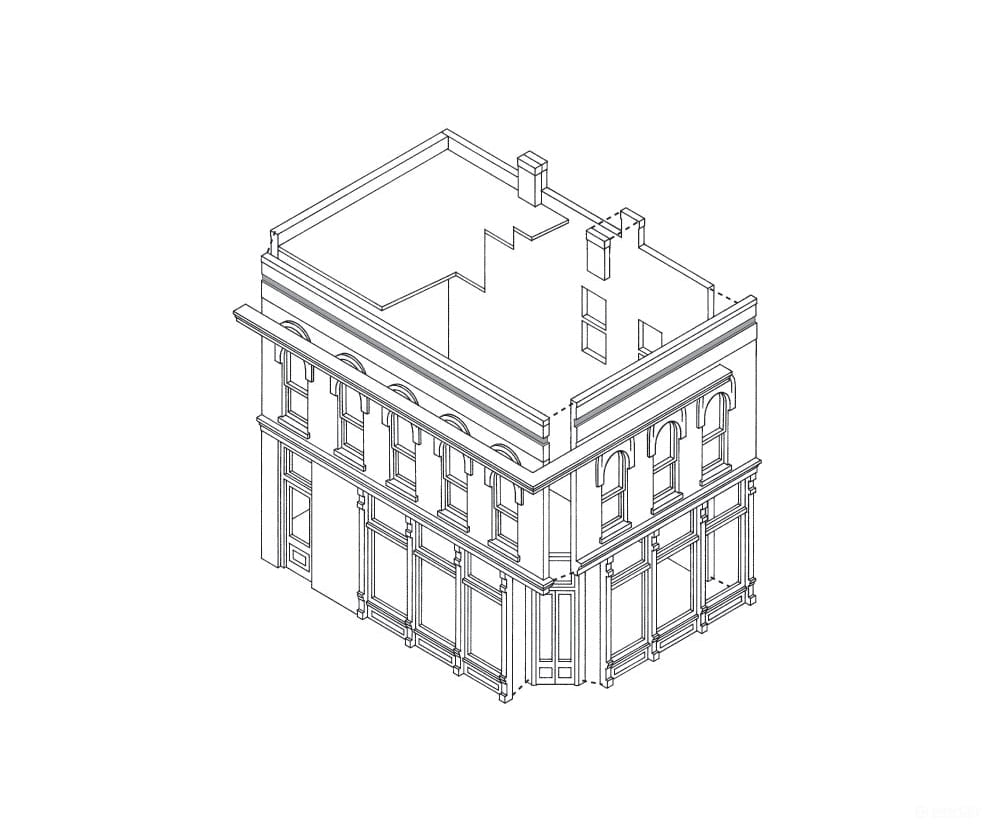 Design Preservation Models 11500 The Other Corner Cafe - Ho Scale Structures