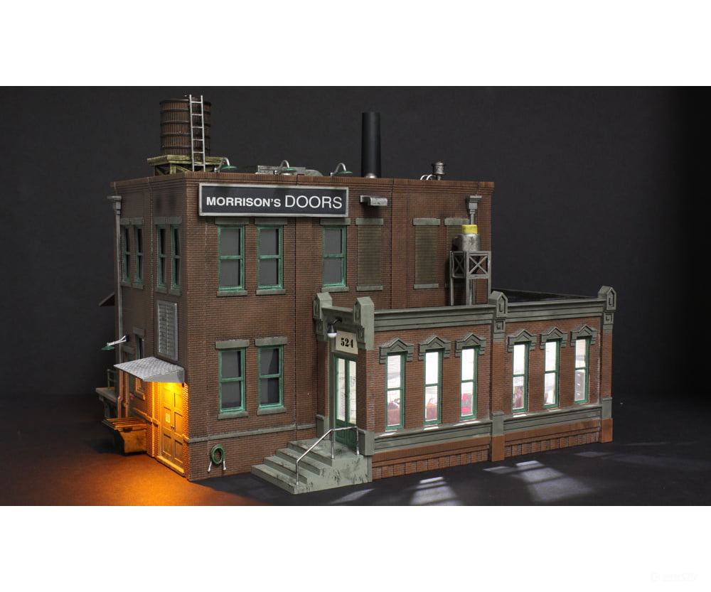 Design Preservation Models 5848 Morrison Door Factory (Lit) O Scale Structures