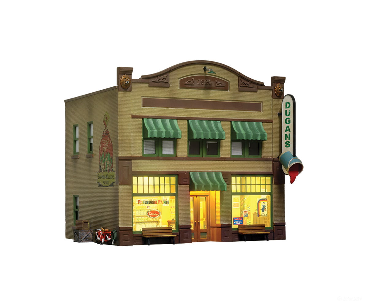 Design Preservation Models 5853 Dugans’s Paint Store (Lit) O Scale Structures