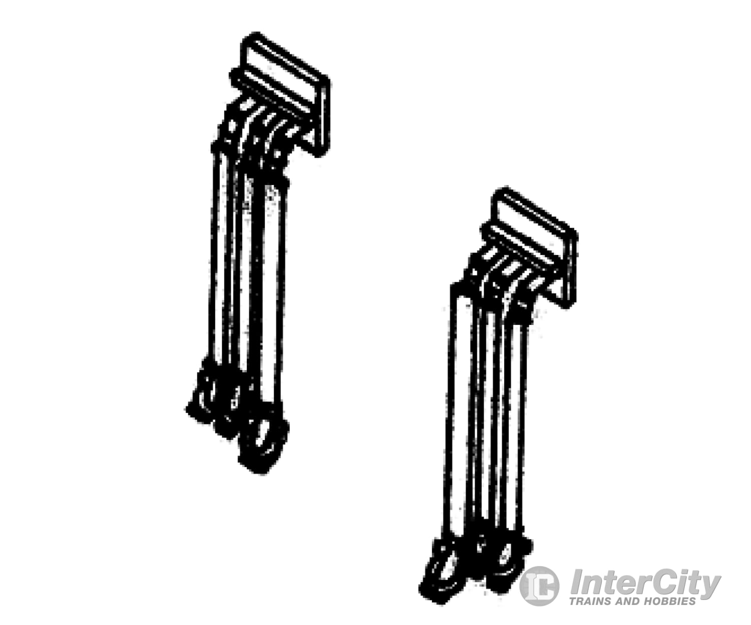 Details West HO 294 MU Hoses 3-Cluster 36’’ - Pre-1980 Locomotives pkg(4) Detailing Parts