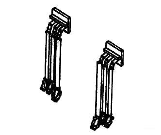 Details West HO 294 MU Hoses 3-Cluster 36’’ - Pre-1980 Locomotives pkg(4) Detailing Parts