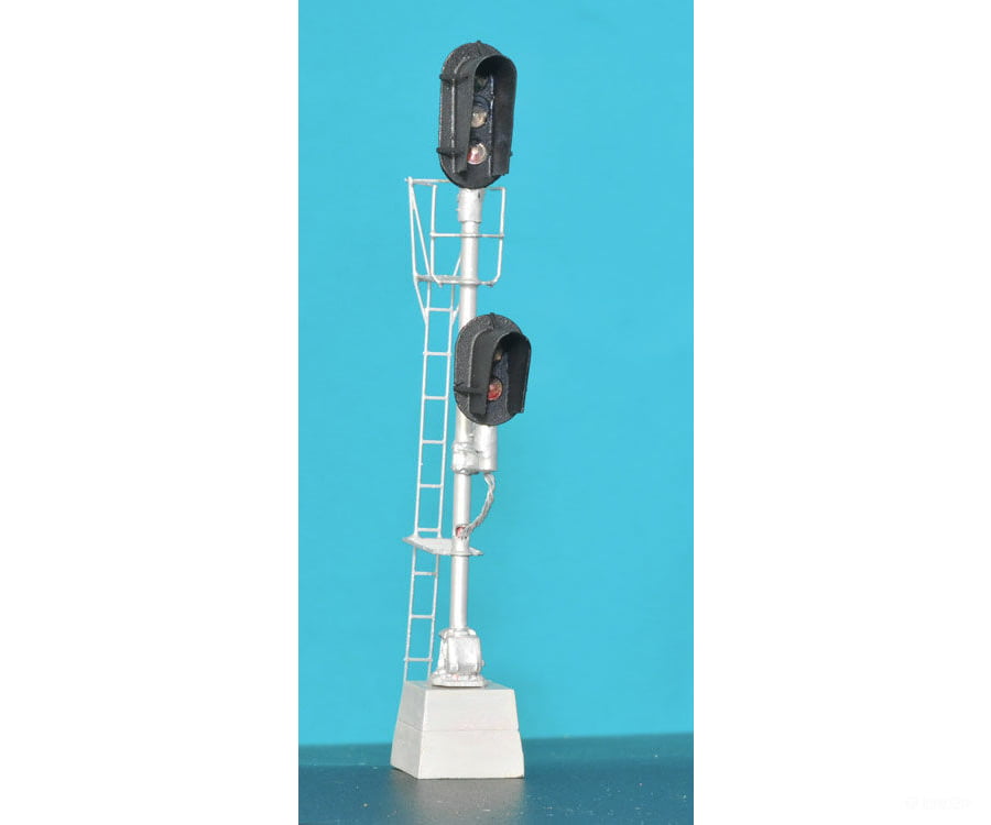 Details West Ho 944 General Railway Signal Style D 2-Headed Block - Assembled -- 3-Over-2 Aspect