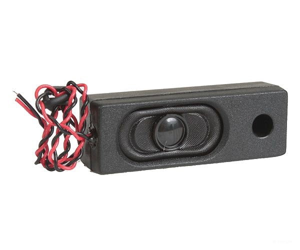 Digitrax SP531832B Speaker w/Ported Enclosure & Wires -- Rectangular - 53 x 18 x 14mm, 32-Ohm - Default Title (IC-245-SP531832B)