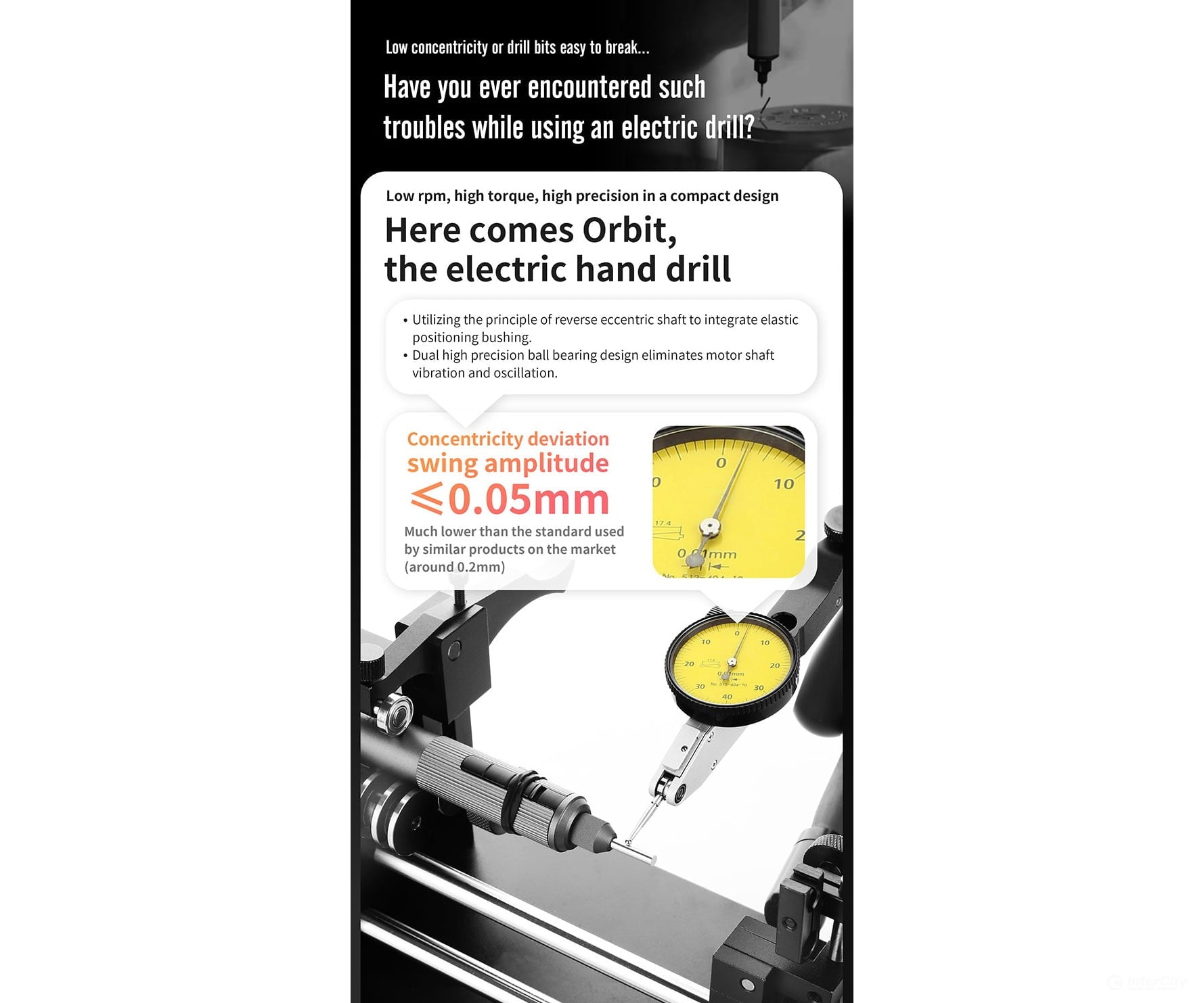 Dspiae AT-ED01 Orbit Electric Hobby Drill (Red) - Tools