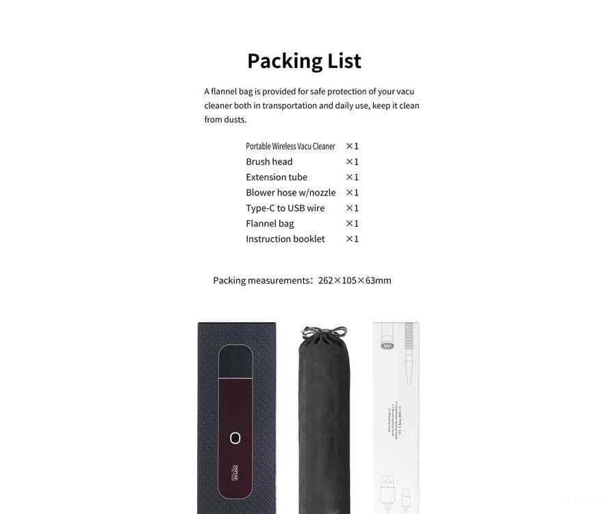Dspiae HCV Portable Handheld Vacuum Cleaner - Tools