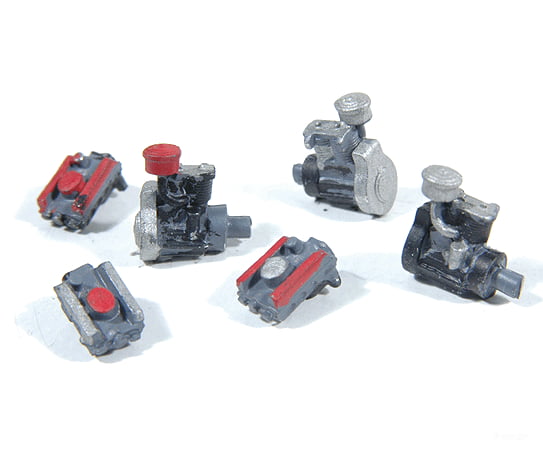Durango Press Ho 138 Auto Engines (Cast Metal) - 2 Styles Unpainted Pkg(6) Other Scenery