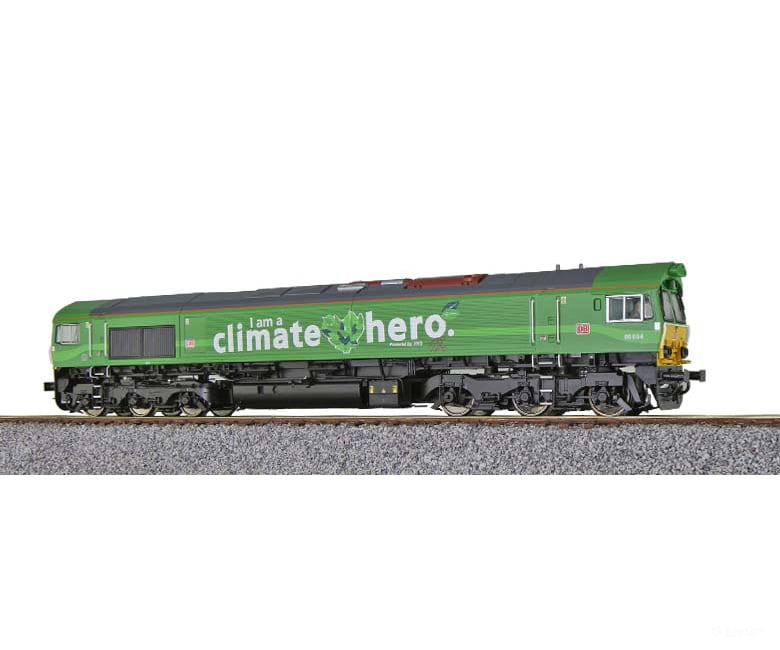Esu 31365 Diesel Engine H0 C66 66004 Db Cargo Green Sound+Smoke Dc/Ac European Locomotives