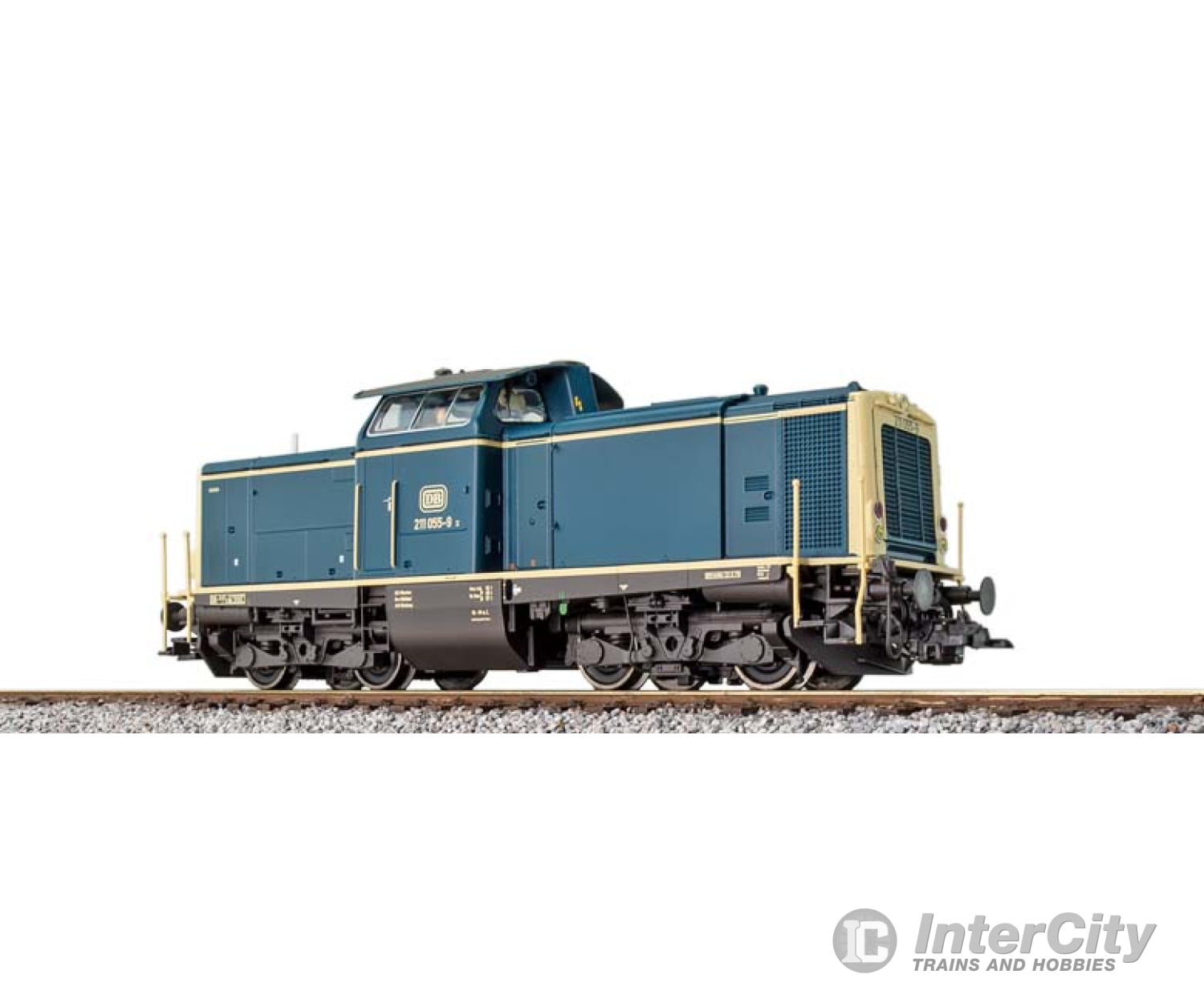 ESU 31571 Diesel loco H0 211 055 DB Era IV prototype around 1980 oceanblue-beige Sound + Smoke DC/AC European