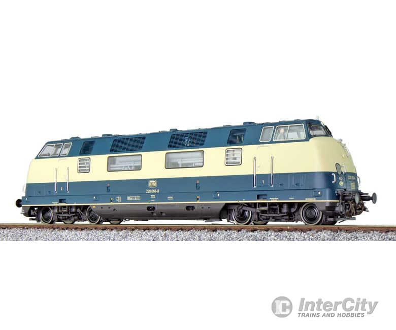 ESU 31751 Diesel loco H0 220 060 DB Ocean Blue/Beige Era IV Sound + Smoke DC/AC European Locomotives