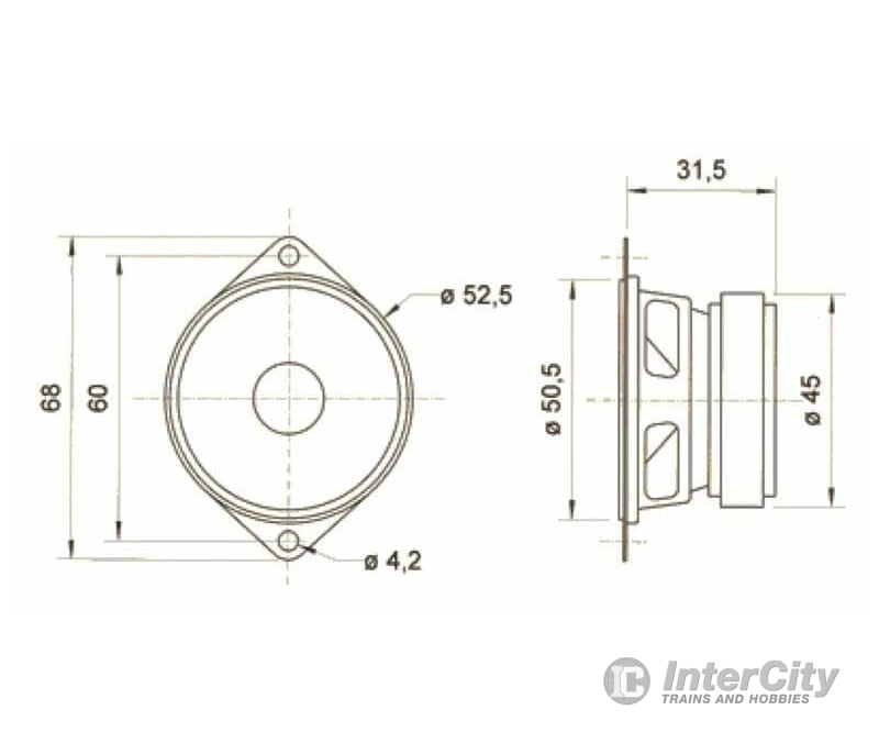 ESU 50337 Loudspeaker Visaton FRS 5, 50mm, round, 8 Ohm, with sound chamber for LokSound XL - Default Title (IC-ESU-50337)