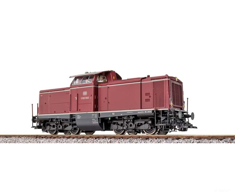 ESU 31570 Diesel loco H0 V100 1063 DB Era III prototype around 1966 old red Sound + Smoke DC/AC European Locomotives