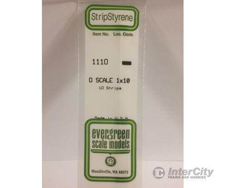 Evergreen 1110 O Strips-1X10 (10/Pk) Scratch Building Supplies