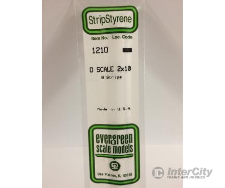 Evergreen 1210 O Strips-2X10 (8/Pk) Scratch Building Supplies