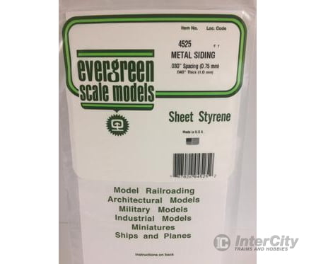 Evergreen 4525 Metal Siding-.030 Scratch Building Supplies